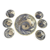 Baccarat fruit salad set salad bowl with 6 bowls table art