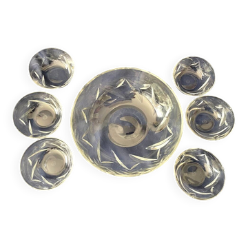 Baccarat fruit salad set salad bowl with 6 bowls table art