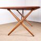 Danish dining table in teak, beech, and brass, model AT 303 Hans Wegner.