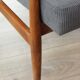 H.Lis vintage graphite corduroy armchair