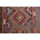 1970s Turkish Oushak Handmade Wool Cotton Pink Runner Rug 94x322