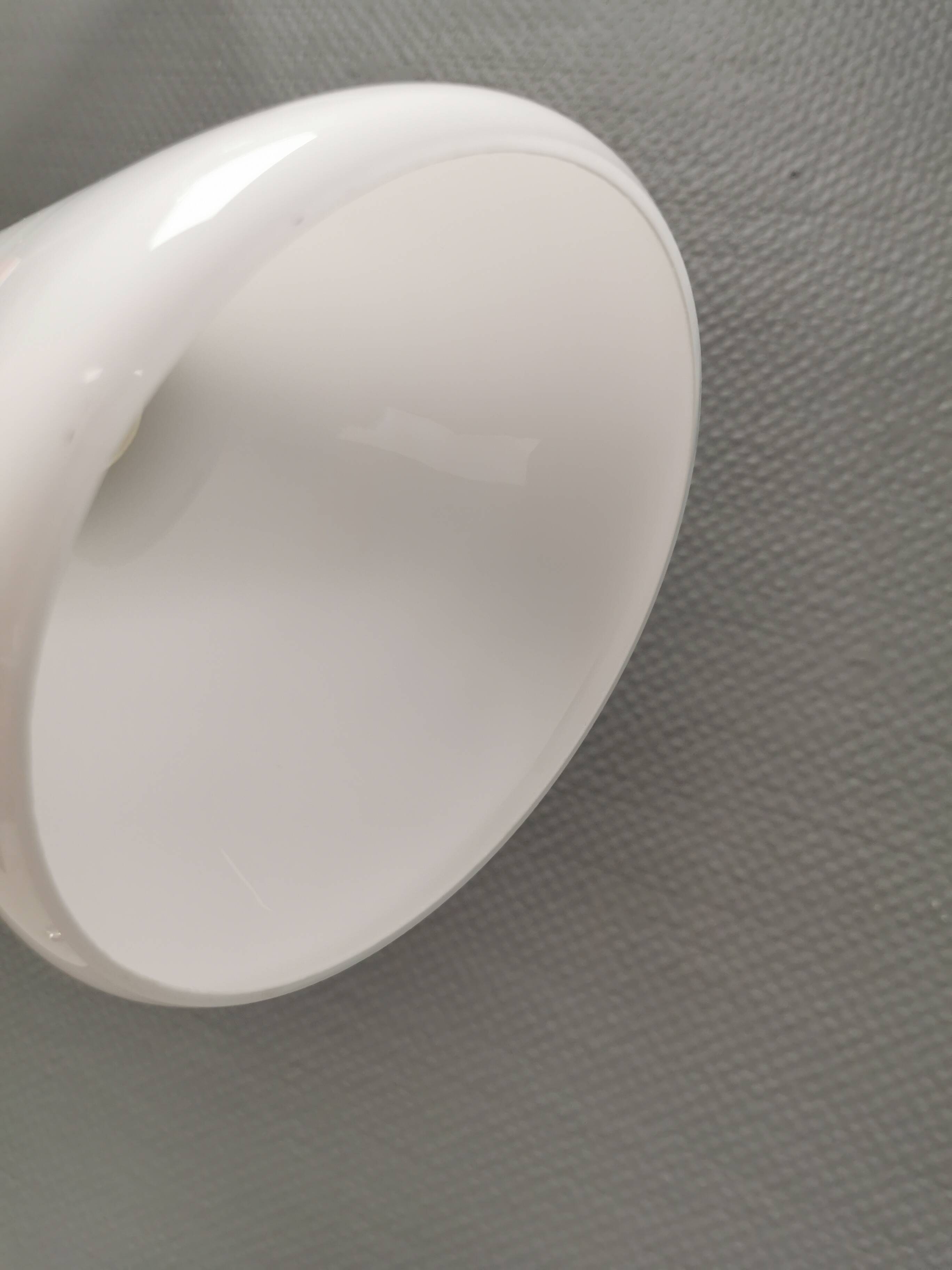 Hanging lamp in milky white glass