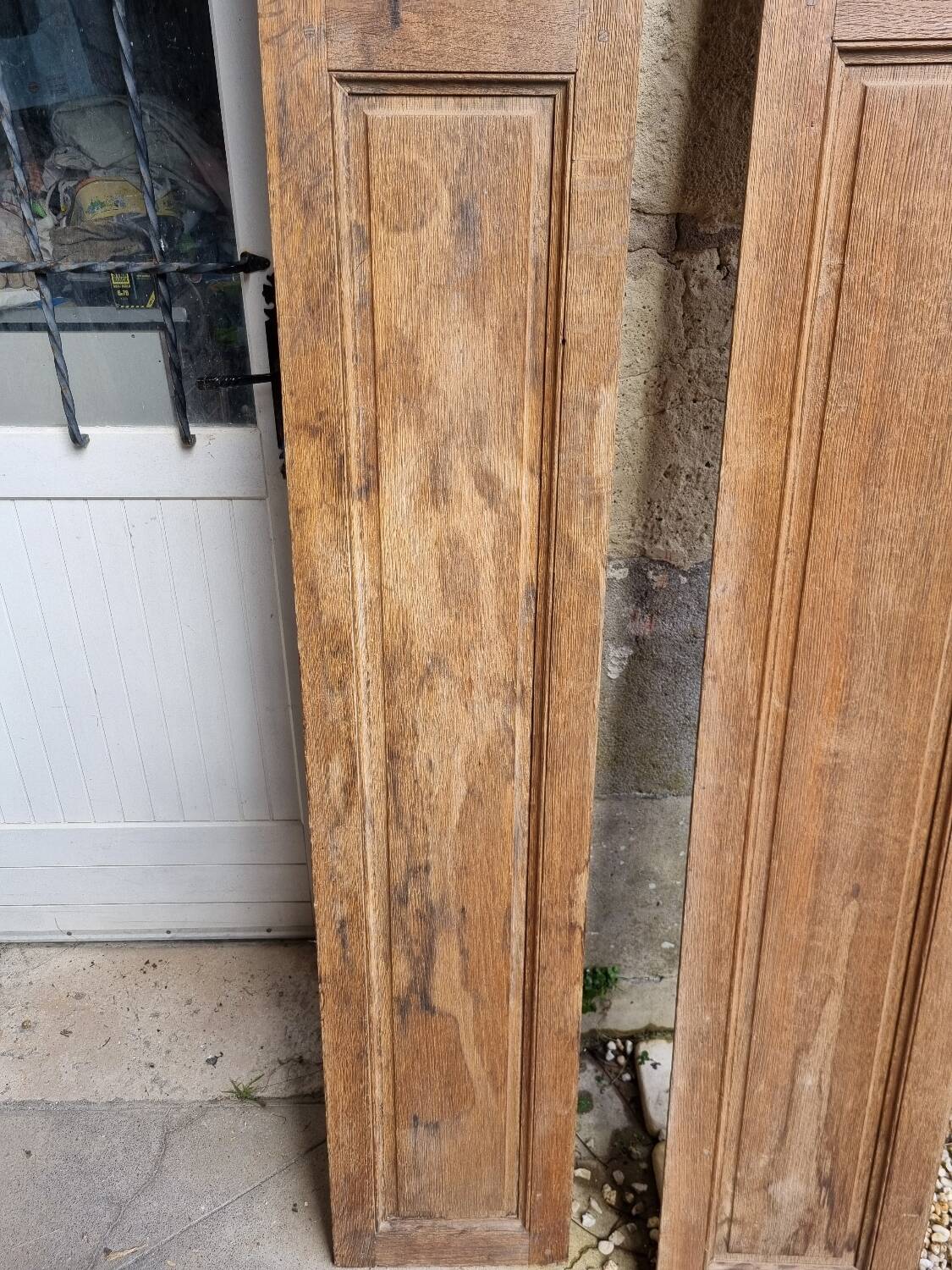 Old oak wall cupboard doors
