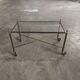 Rolling coffee table in vintage gilded bronze