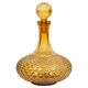 Mid-century yellow glass bottle with stopper, Italy, 1960s