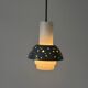 Metal and blue glass ceiling light by Ernest Igl for Hillebrand, 1950s, Germany