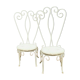Pair of wrought iron garden chairs patinated 20th century Chairs