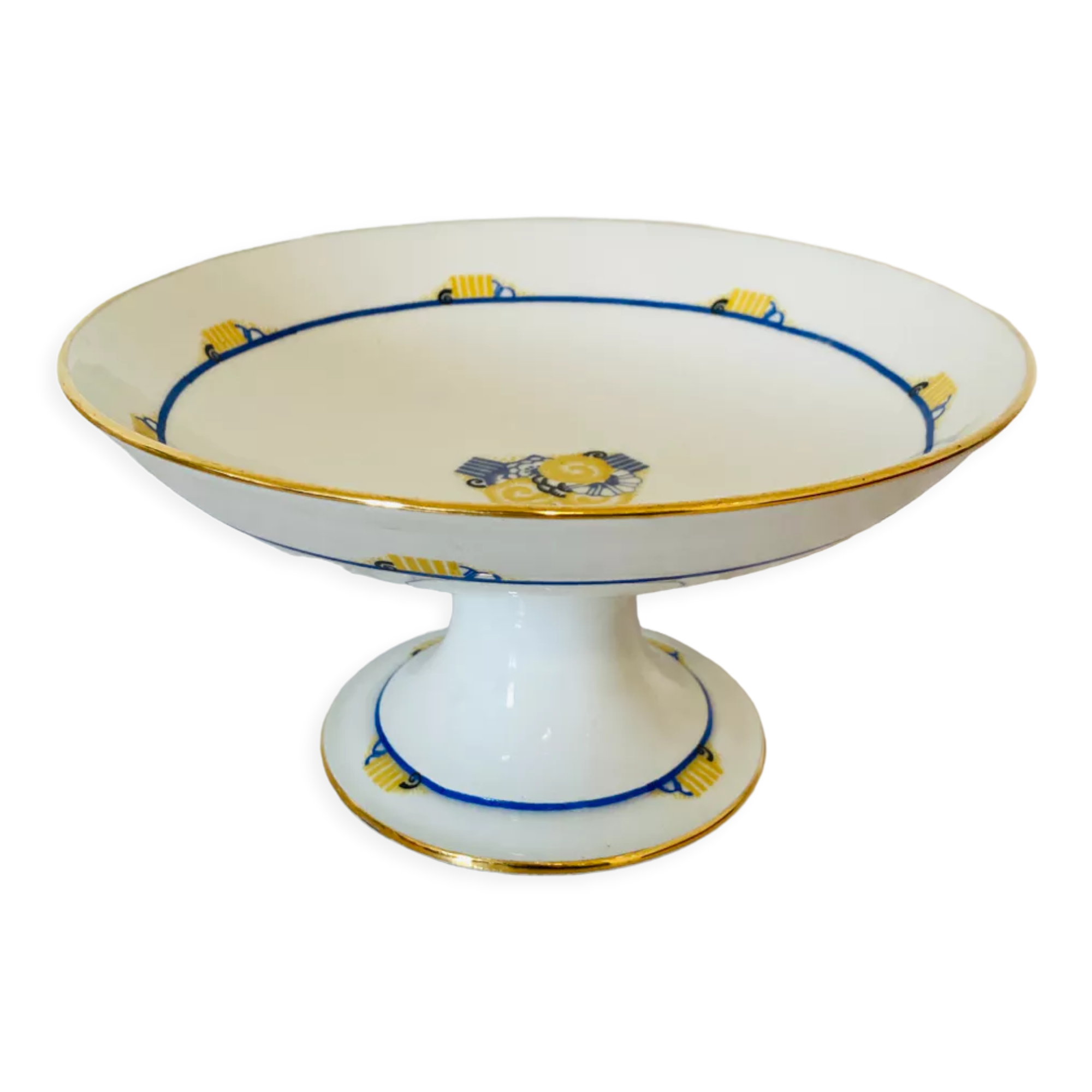 Limoges porcelain cake display w Guerin &cie