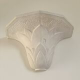 Pair of plaster wall sconces, palmette decoration, 20th century