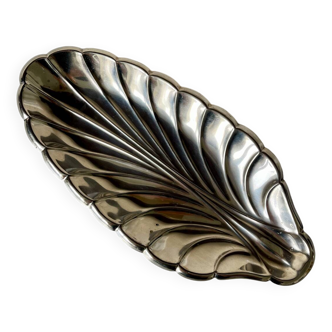 Vintage 70's shell stainless steel tray