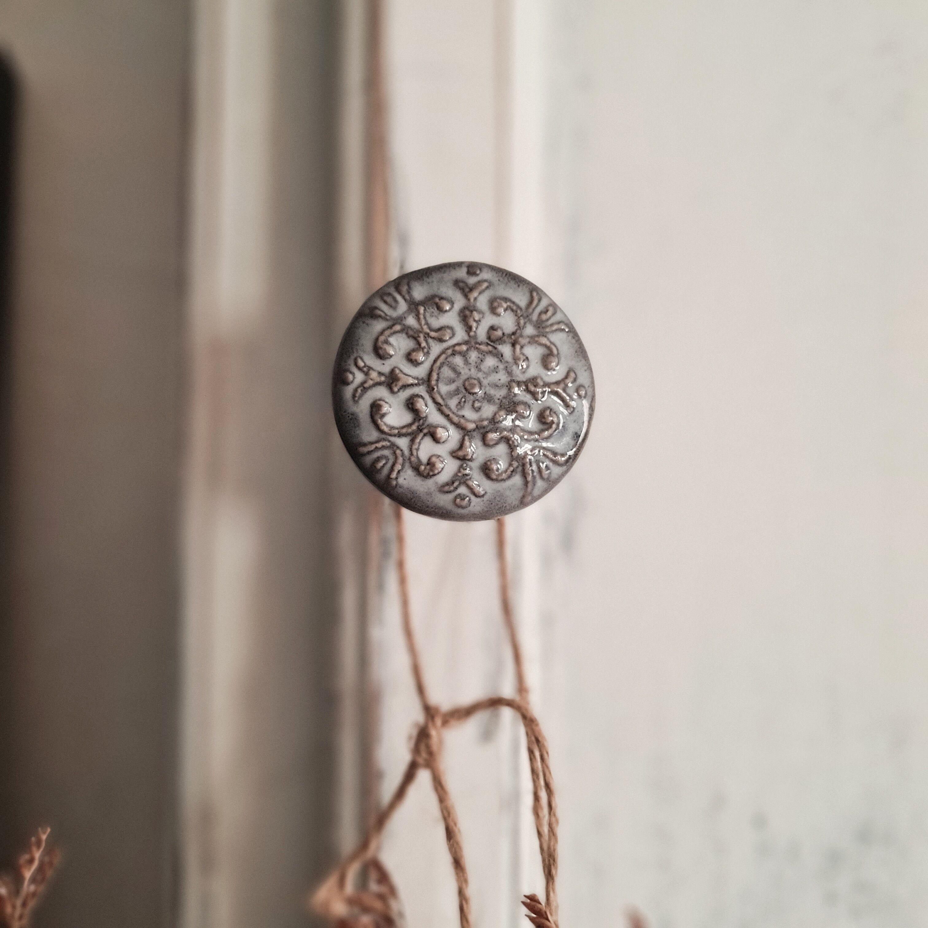 White hosiery cabinet renovated blue interior