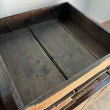 Large English sideboard, dresser, solid oak buffet George II 18th century.