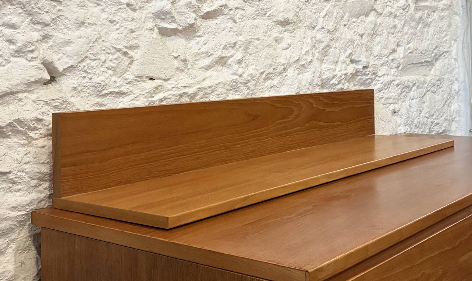 Teak wall shelf - L 112 cm