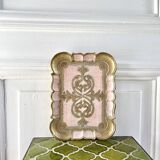 Petit plateau type florentin rose et doré