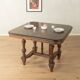 Table à manger antique de la période Gründerzeit, vers 1880, en chêne massif.