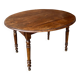 Round (foldable) table in solid wood (walnut)