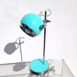 Mint and chrome eyeball lamp