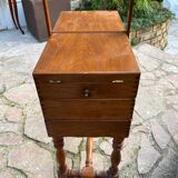 Travailleuse ou couturière vintage en bois