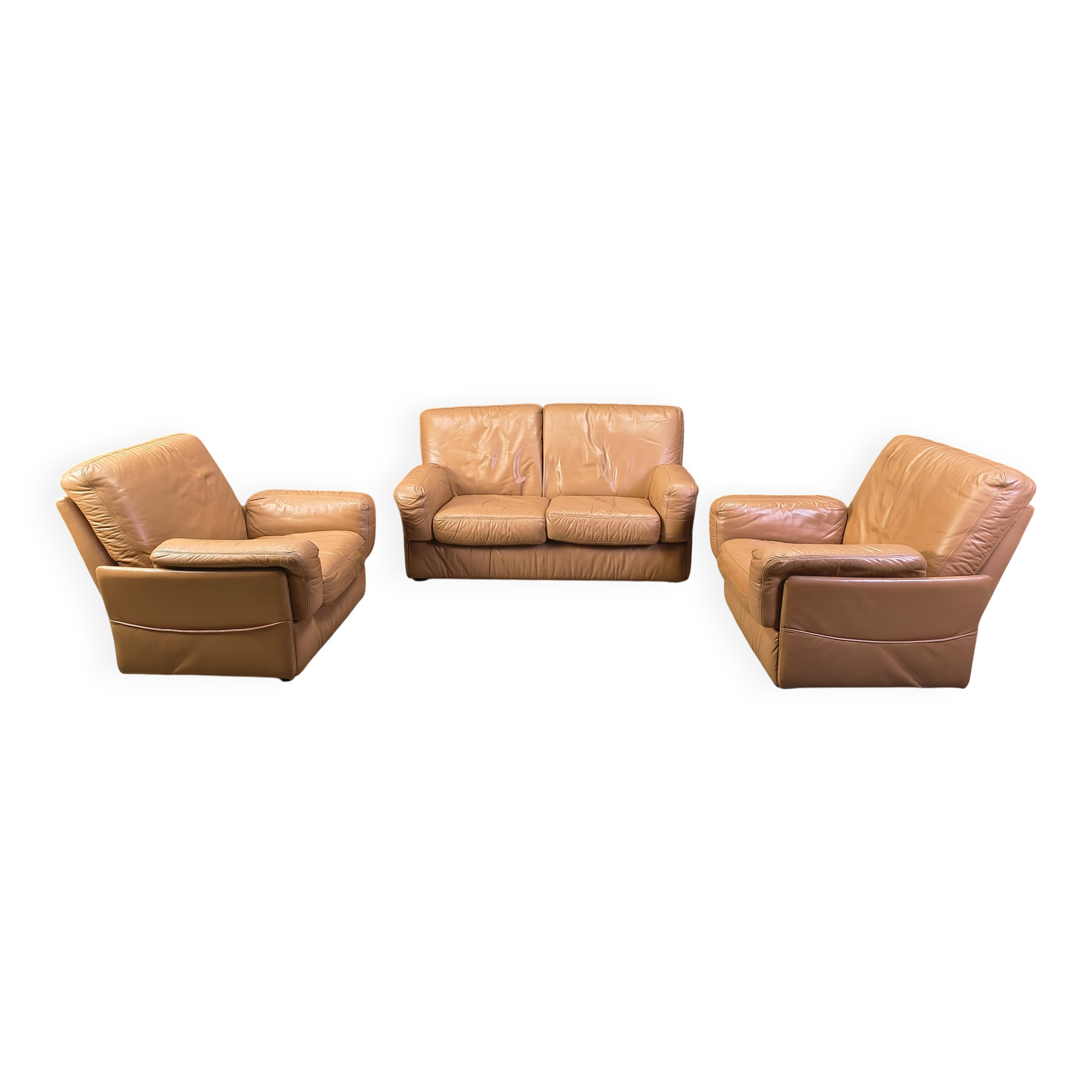 Vintage sofa set by Durlet, 1980s