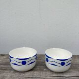 Duo of Sarreguemines cups, 1960