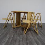 Set Tavolo E Sedie Richiudibile Design Scandinavo Anni 80 Modernariato