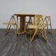 Set Tavolo E Sedie Richiudibile Design Scandinavo Anni 80 Modernariato