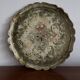 Vintage Florentine tray in gold and green wood
