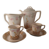 Art Nouveau coffee service in fine Maastricht earthenware (Céra Company)