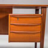 Danish teak desk by peter lovig nielsen for hedensted mobelfabrik, 1960