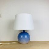 Blue ceramic ball lamp by Duriez, 1980s