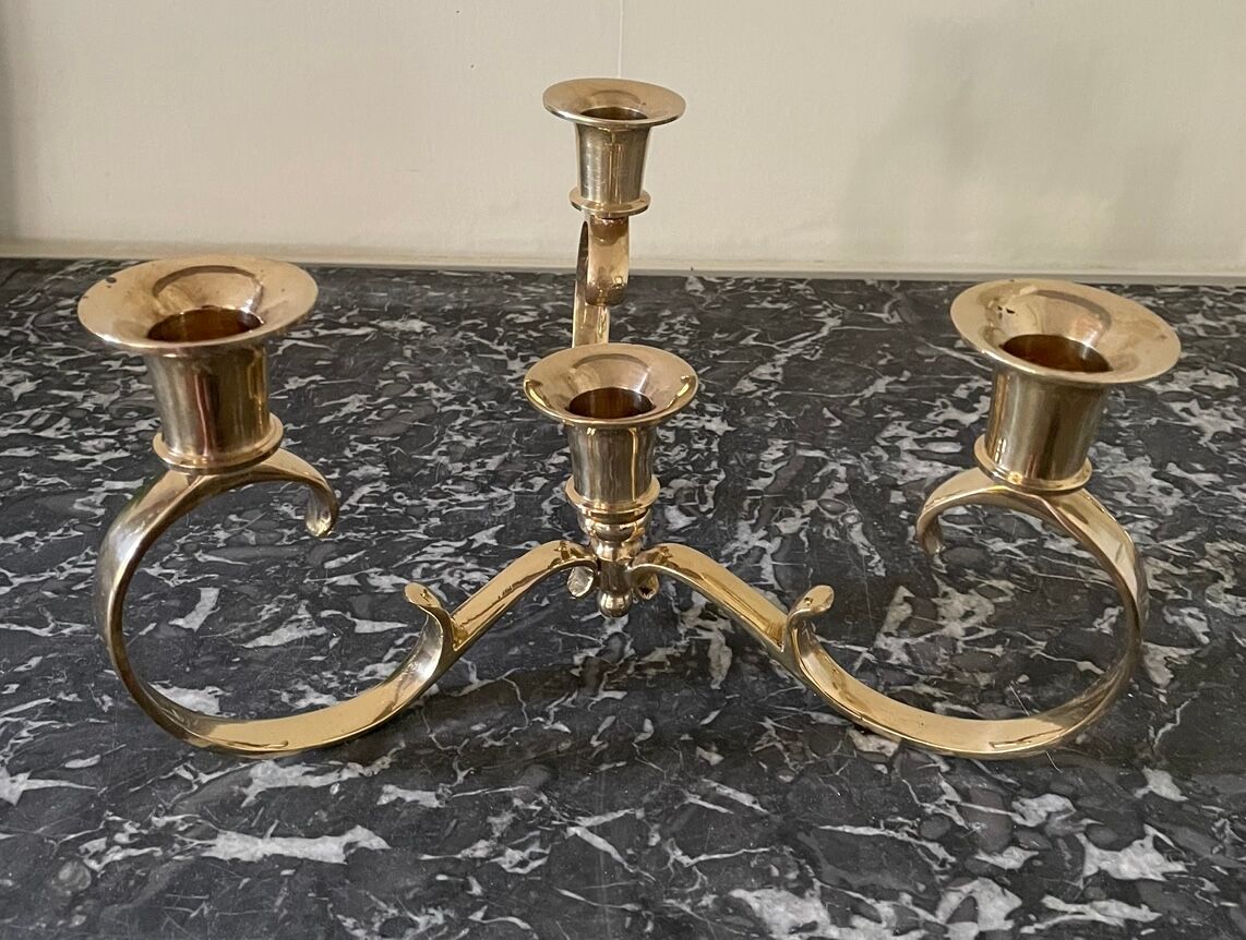 Gilded brass chandelier