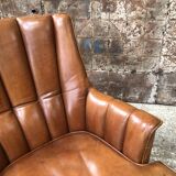 Leather club armchair