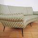 Curved silk sofa by Gigi Radice, 1950