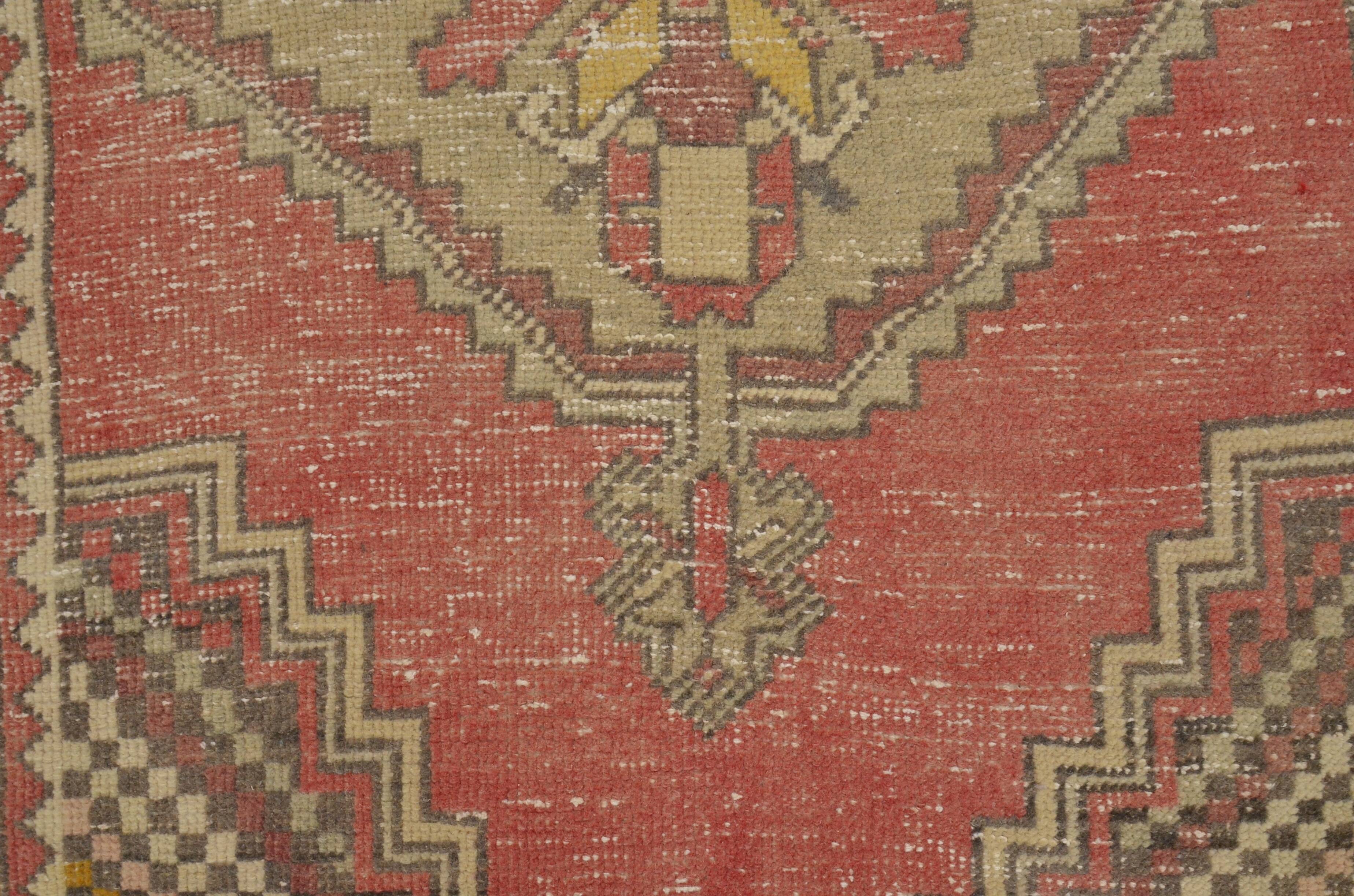 Orange & Red Turkish Wool Rug sku 2490