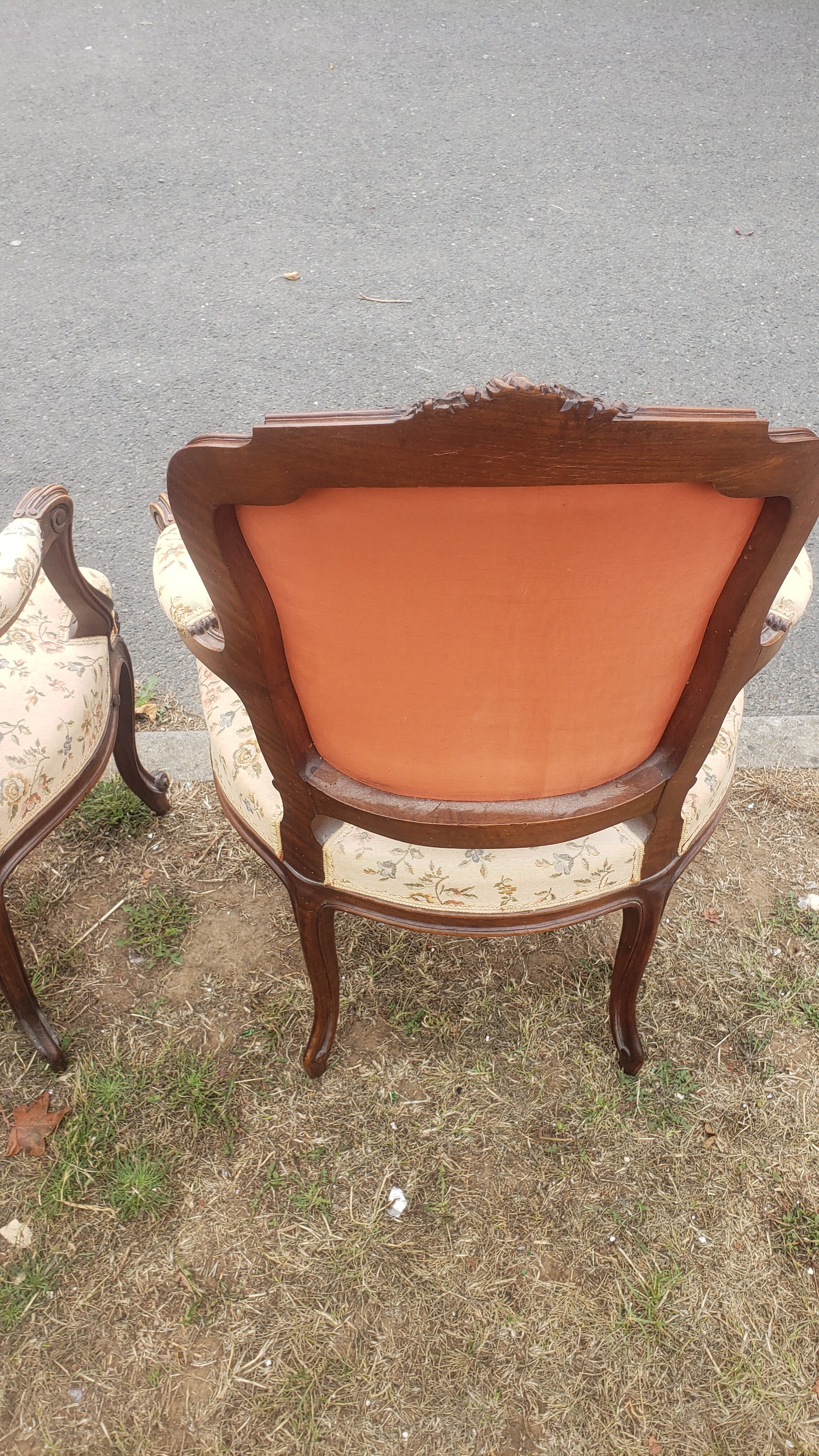 Paire de fauteuils cabriolet