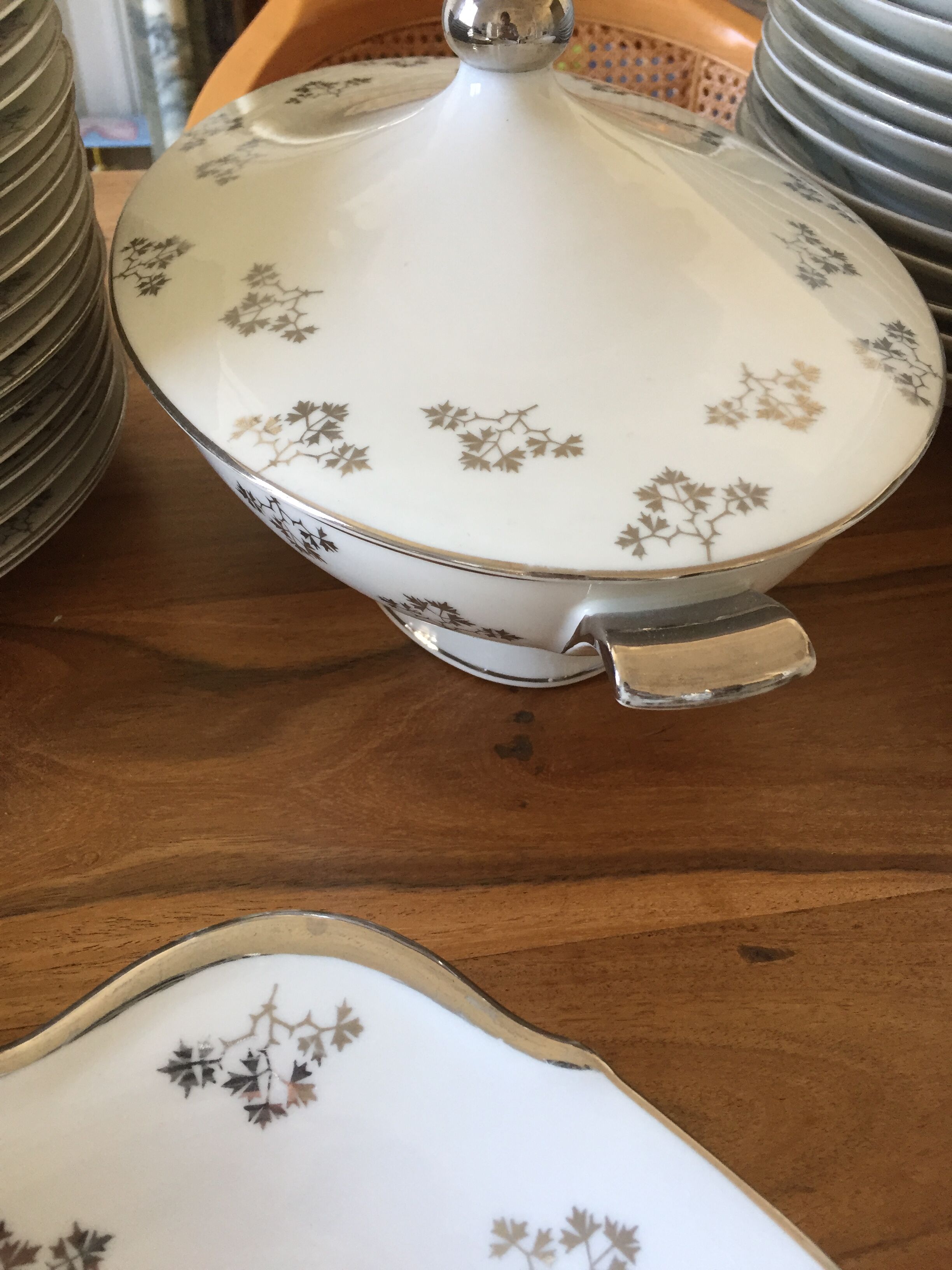 Service 70 pieces porcelain from limoges art deco