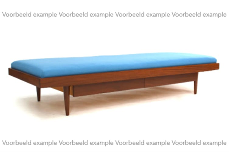 Vintage wooden bed with drawers, Netherlands, 1960