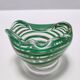Murano Glass Bowl or Ashtray with Green Canes and Aventurine Glass, Italy