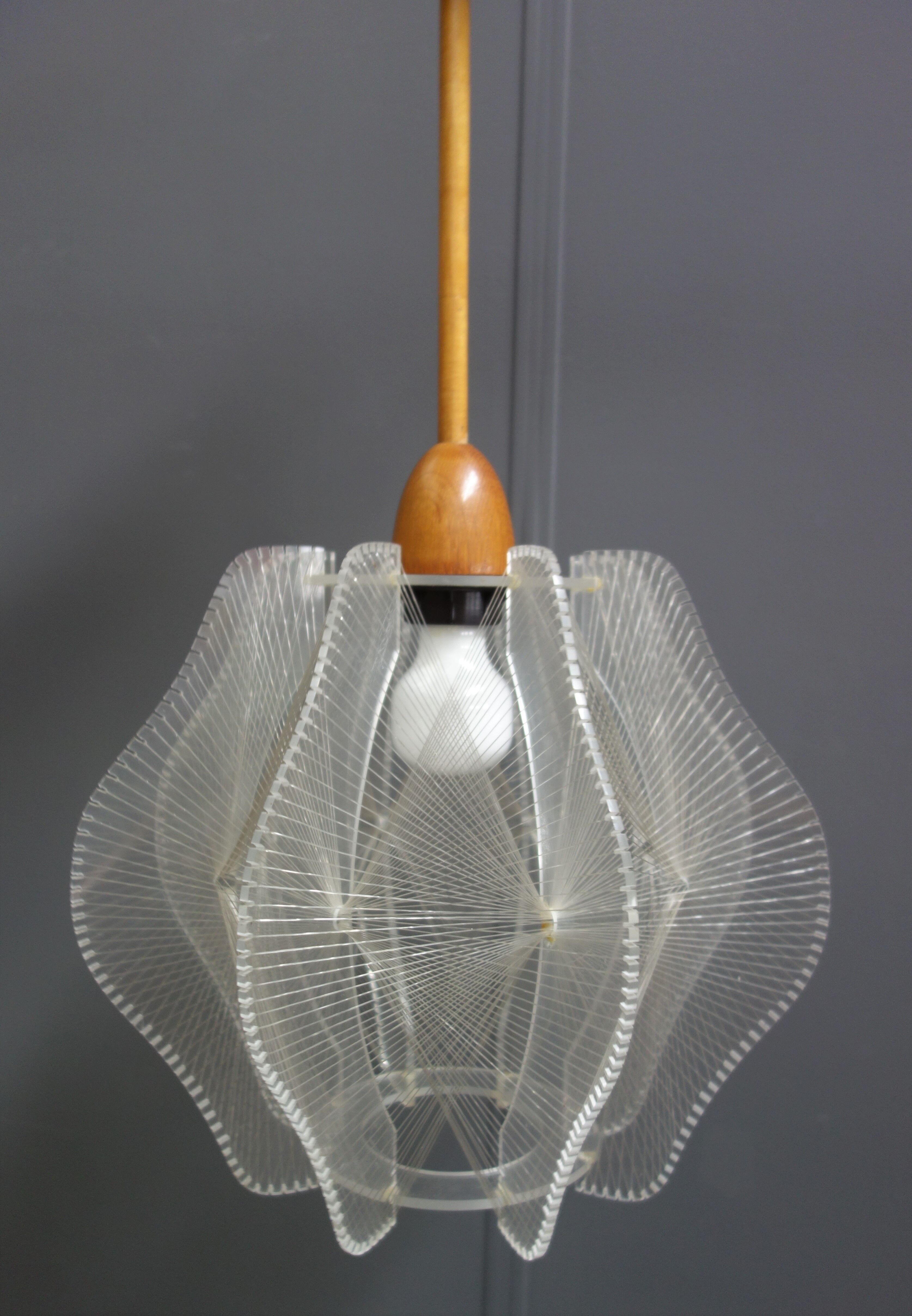 Pendant Lamp by Paul Secon for Sompex Mid Century, space age