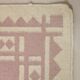 Carpet geometric design pastel colors pink and off-white year 70/80.