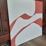 Contemporary beige/terracotta painting