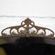Art nouveau bronze mirror, art deco mirror, oval mirror, beveled mirror, wall decoration, mirror