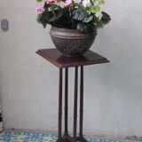 Table d'appoint  en bois vernis marron