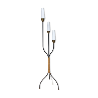Floor lamp with three arms of light edition Lunel France 1960s