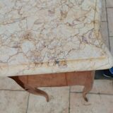 Pair of Louis XV style bedside tables with marble top