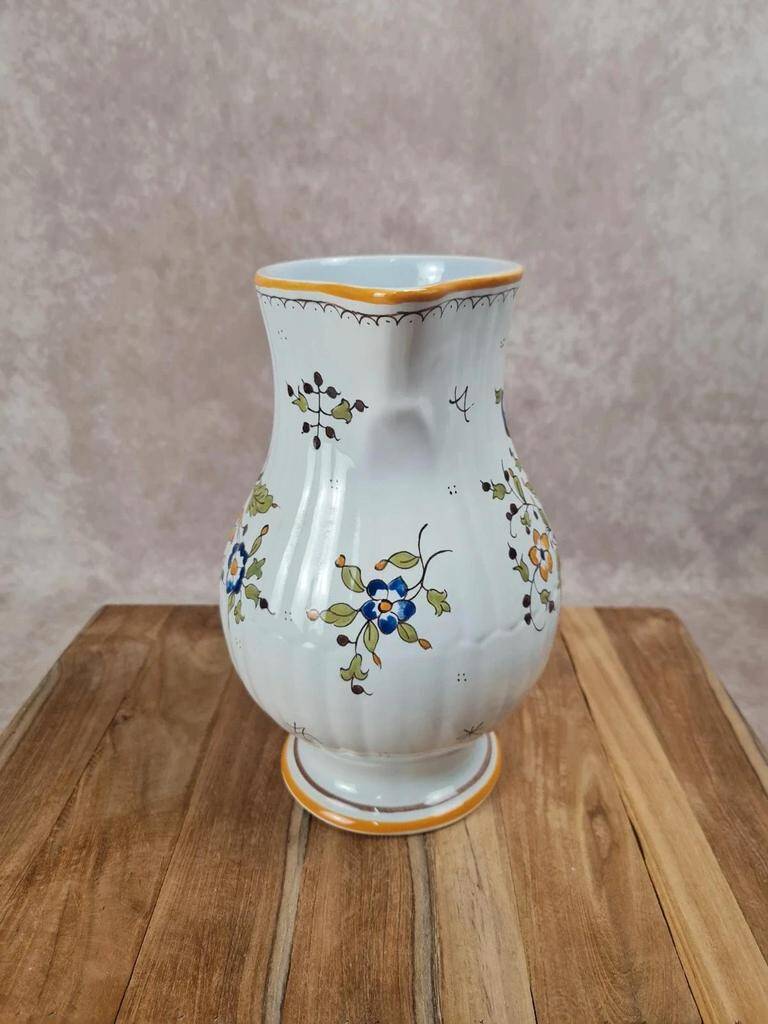 Large jug / earthenware carafe – Moustiers decoration – handmade Yf