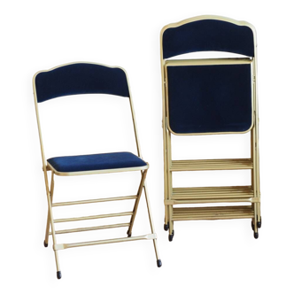6 chaises pliantes bleu foncé Chaisor France
