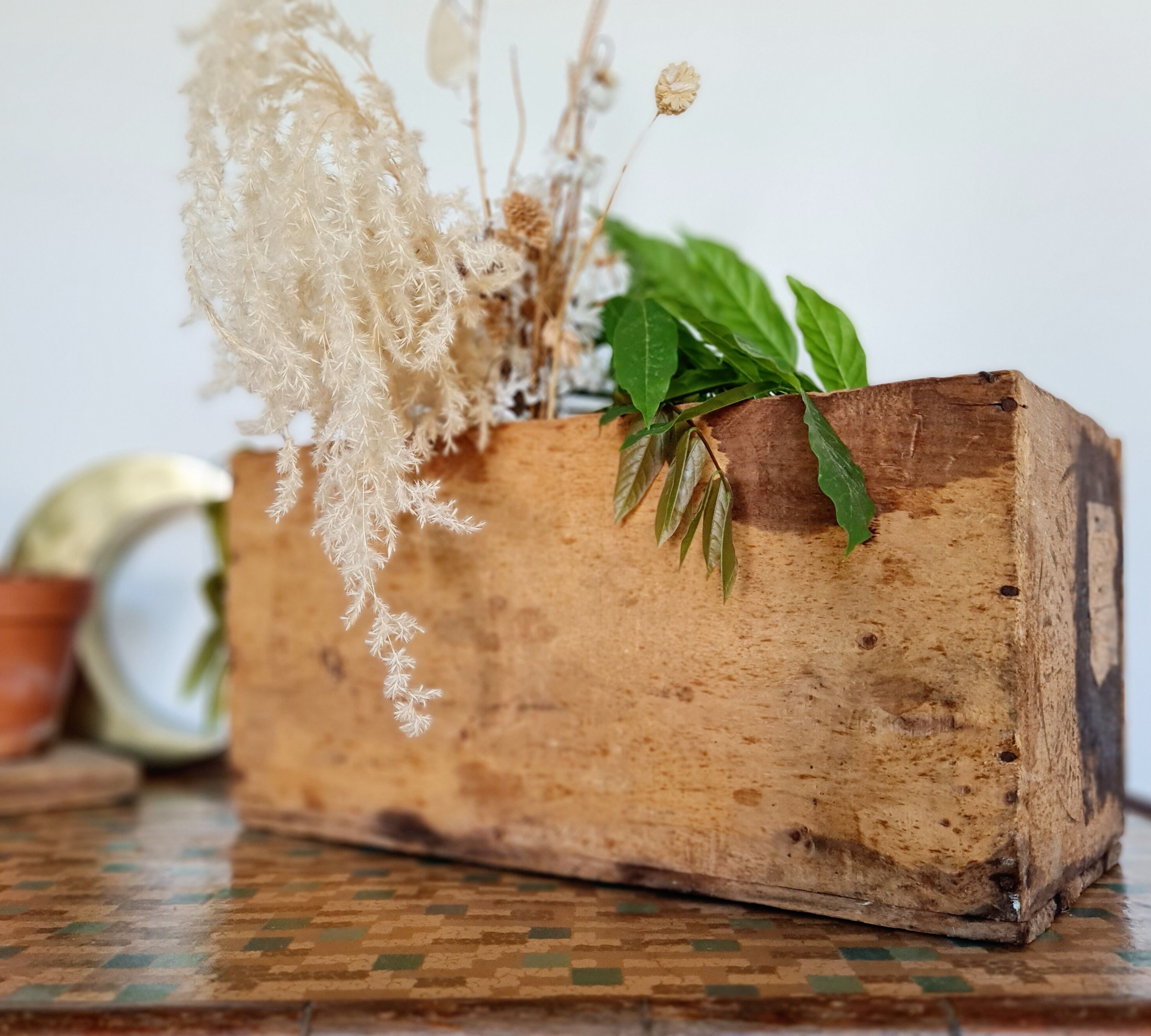 Old wooden box