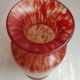 Old glass paste vase h 22.5 cm vintage, decoration, collection