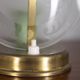 Pair of Vintage 1950s Brass and Glass Table Lamps, Italian Design